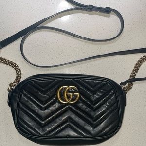 Bag, gucci , black, practical